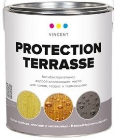 Масло Деревозащитное Vincent Protection Terrasse 2.25л для Полов, Террас и Термодерева / Винсент Протексьон Террас