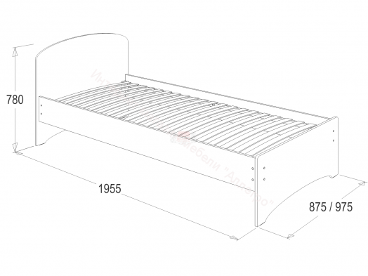 Кровать одинарная "Фант 2"