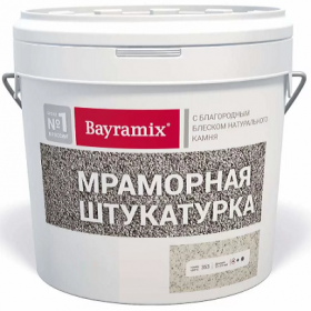 Декоративная Мраморная Штукатурка Bayramix Эконом 15кг с Естественным Блеском Натурального Камня / Байрамикс Эконом