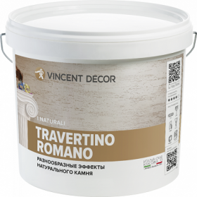 Декоративная Штукатурка Vincent Decor Travertino Romano 7кг Разнообразные Эффекты Натурального Камня / Винсент Декор Травертино Романо