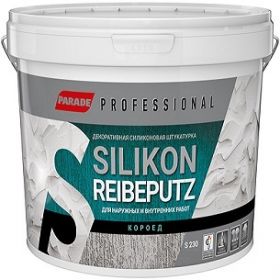 Декоративная Штукатурка Короед 15кг Parade Professional Silikon Reibeputz S230 Силиконовый / Парад Силикон Рейбепутз С230