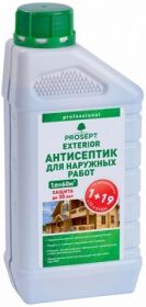 Антисептик для Наружных Работ Prosept Exterior 1л Концентрат (1:19) для Защиты и Консервации Древесины на Открытом Воздухе / Просепт Икстериор