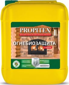 Огнебиозащита Propitex 10кг 2-я Группа Защиты, Бесцветный для Огнезащиты и Антисептирования Древесины / Пропитекс