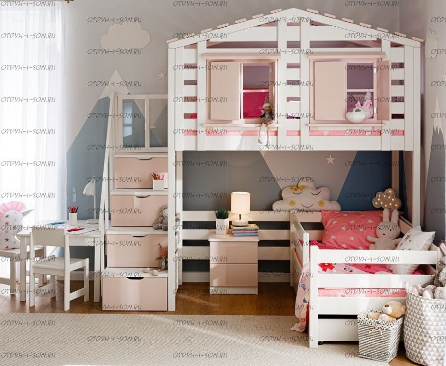 Кровать двухъярусная Домик Roof №40А