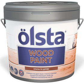 Краска по Дереву Olsta Wood Paint 2.7л с Антисептиком, Полуматовая / Ольста Вуд