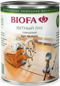 Лак Яхтный Biofa 8050 0.4л на Основе Масла, Глянцевый Аврора / Биофа 8050