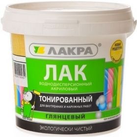 Лак Тонированный Лакра 2.5кг Акриловый с Уф-Фильтром для Внутренних и Наружных Работ