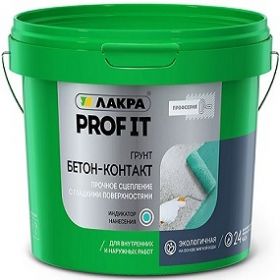 Грунт Бетон-Контакт Лакра Prof It с Индикатором 6кг для Обработки Плотных, Слабо Впитывающих Оснований