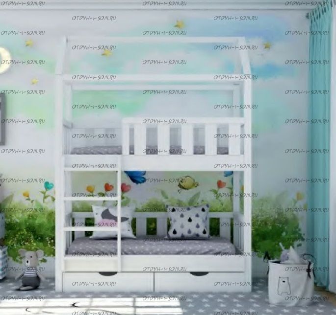 Кровать двухъярусная Домик Standard №24