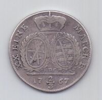 1 гульден - 2/3 талера 1767 года Саксония Германия