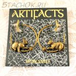 Серьги-кольца "Котята и мячики" (JJ США)
