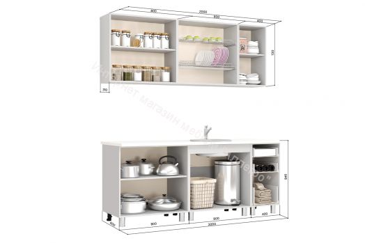 Кухонный гарнитур "Люкс" Лазурь 2,0