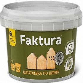 Шпатлевка по Дереву Faktura 0.8кг Акриловая для Наружных и Внутренних Работ Белая, Сосна