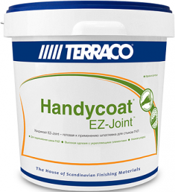 Шпатлевка Полимерная Terraco Handycoat Ez-Joint 25кг для Заделки Швов Между Листами Гипсокартона, Заполнения Трещин в Штукатурке, для Внутренних Работ