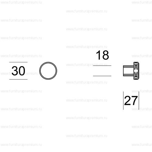 Мебельная ручка-кнопка Salice Paolo Versailles 448