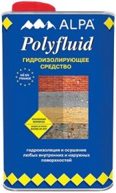 Гидроизоляция Alpa Polifluid 1л Защита от Влаги Бесцветная / Альпа Полифлюид