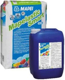 Гидроизоляция Цементная 2-х комп. Mapei Mapelastic Smart 20кг+10кг (А+B) со Способностью Перекрывать Трещины >2 мм