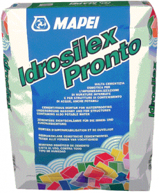 Гидроизоляция Цементная Mapei Idrosilex Pronto 25кг Осмотический Раствор для Бетонных Конструкций и Кирпичной Кладки