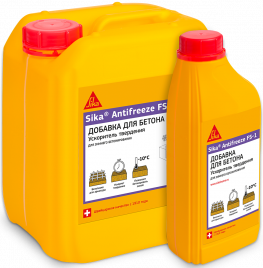 Добавка-Ускоритель Твердения 5л Sika Antifreeze FS-1 для Зимнего Бетонирования для Бетонов и Растворов