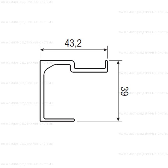 Профиль для крепления направляющей к стене Krona Koblenz 0500 F