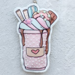 Набор для шитья текстильного брелока-подвески Мороженое