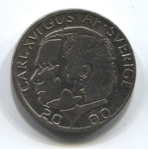1 крона 2000 года  Швеция, XF