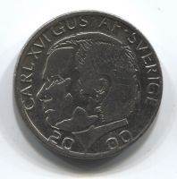 1 крона 2000 года  Швеция, XF