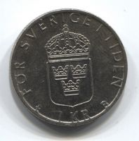 1 крона 2000 года  Швеция, XF