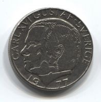 1 крона 1977 года  Швеция, XF