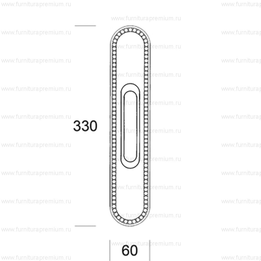 Ручка Salice Paolo Cadice 3006/A-s для раздвижных дверей