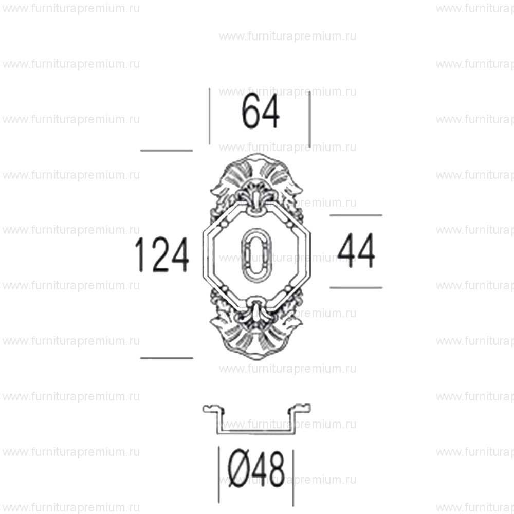 Ручка Salice Paolo Kiev 3078-s WC для раздвижных дверей
