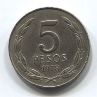 5 песо 1978 года Чили