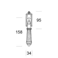 Оконная ручка Salice Paolo Doha 3303 DK. схема