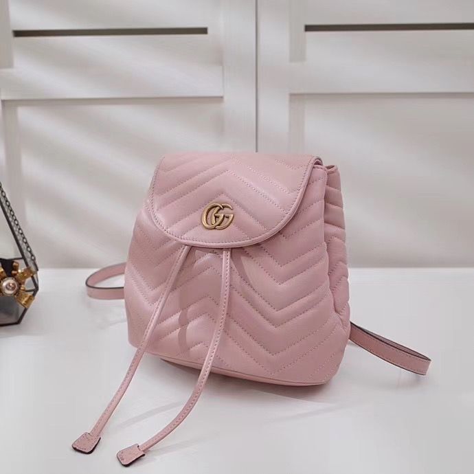 Стёганный мини рюкзак Gucci Marmont GG 21 cm