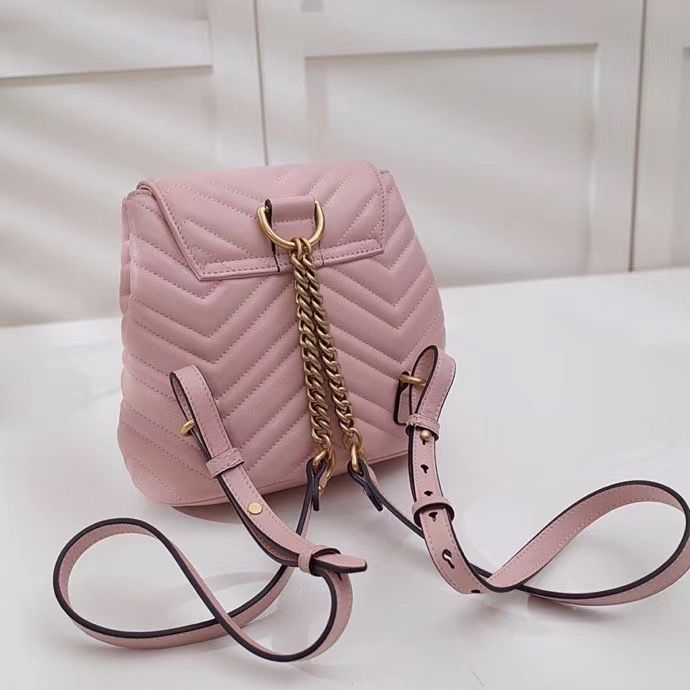 Стёганный мини рюкзак Gucci Marmont GG 21 cm