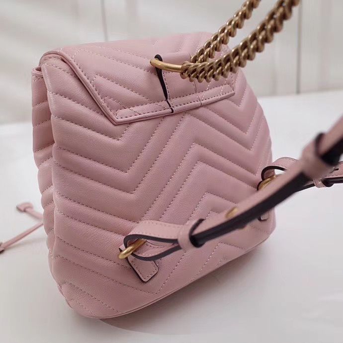 Стёганный мини рюкзак Gucci Marmont GG 21 cm