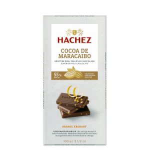 Шоколад Молочный с Апельсином и грильяжом Hachez Cocoa de Maracaibo Orange Krokant 100 г - Германия