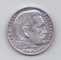 5 марок 1938 года AUNC F Штутгарт Германия