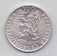 100 крон 1949 года UNC Сталин Чехословакия