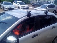 Багажник на крышу Lada XRay, Евродеталь, аэродинамические дуги