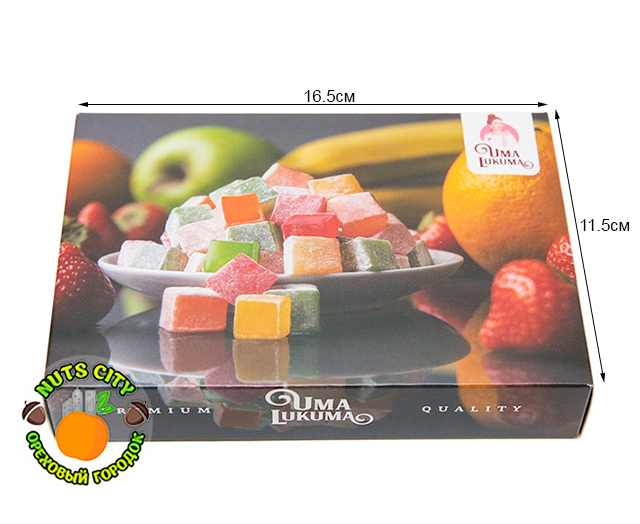 Лукум радуга ассорти кубики 250гр