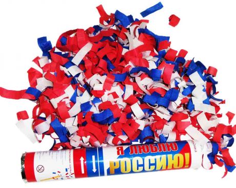 Хлопушка пневматическая патриотическая «За Россию», 30см