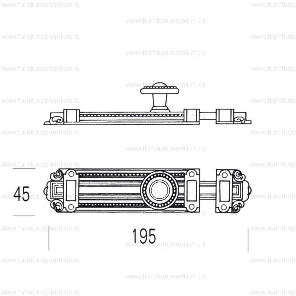 Шпингалет накладной Salice Paolo Praga 4101