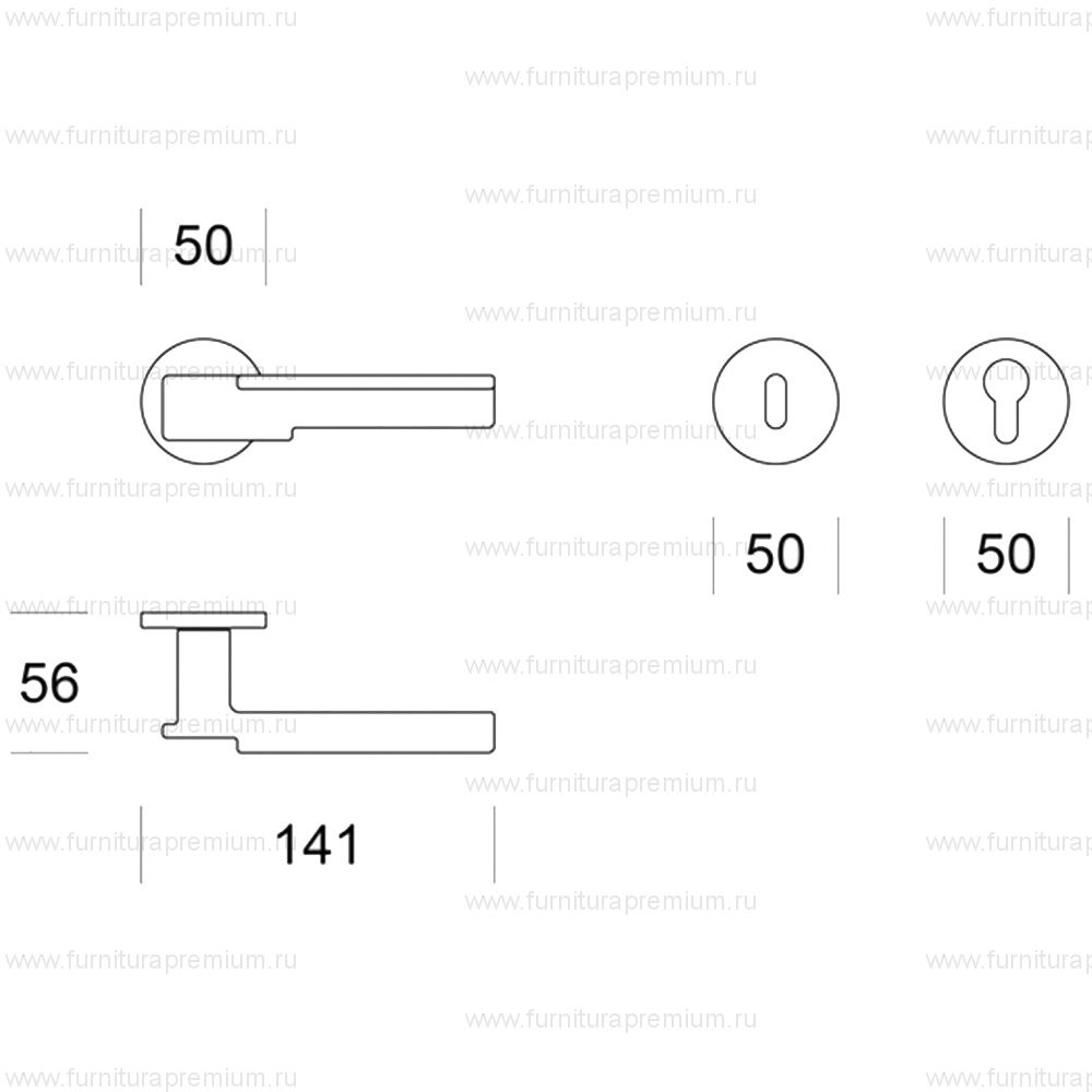 Ручка Salice Paolo Robot 6250 R6 Black