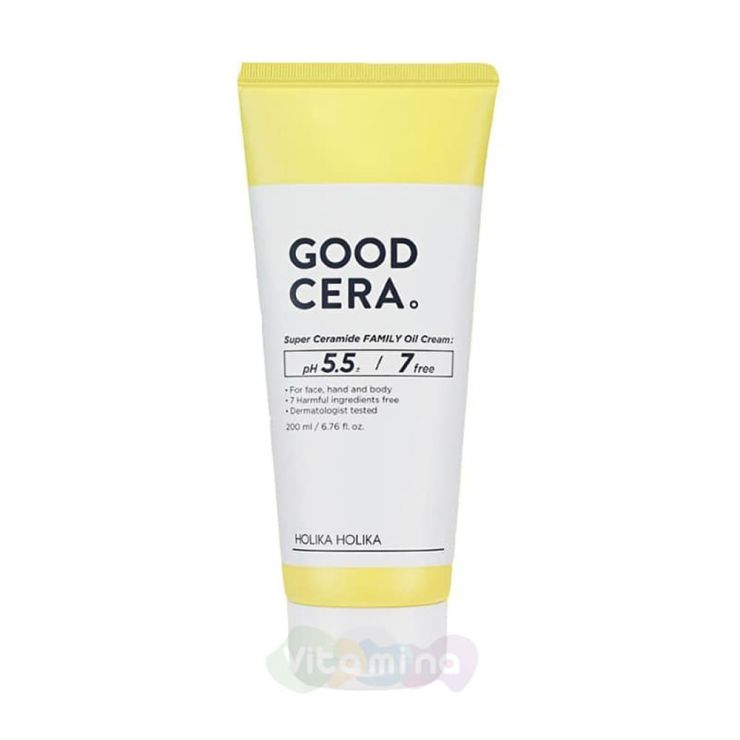 Holika Holika Универсальный крем для лица и тела Good Cera Super Ceramide Family Oil Cream, 200 мл