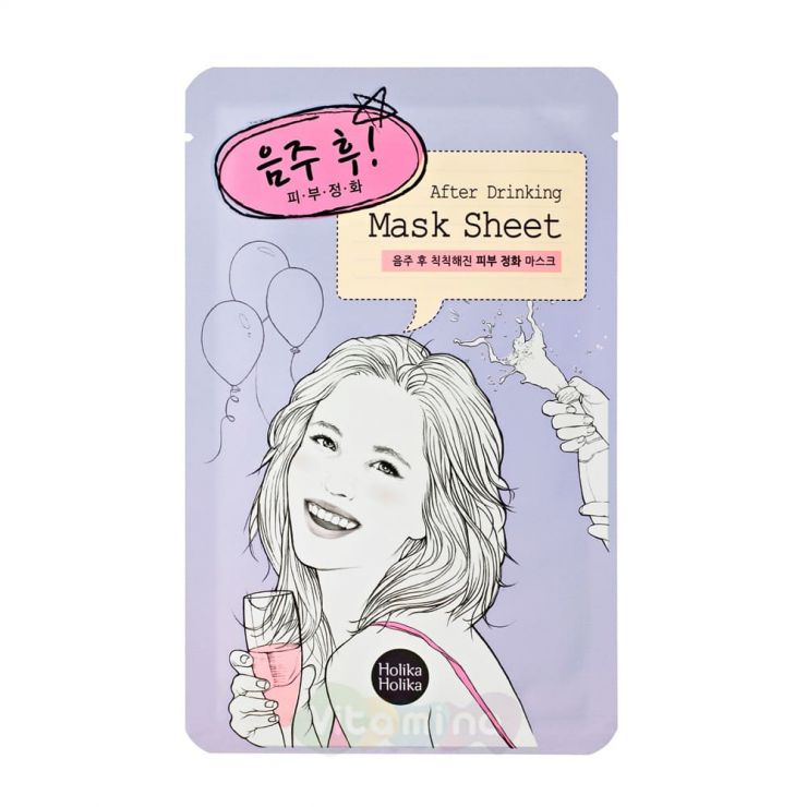 Holika Holika Тканевая маска для лица после вечеринки After Mask Sheet - After Drinking