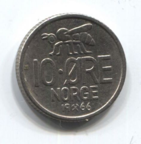 10 эре 1966 года Норвегия