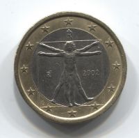 1 евро 2002 года Италия