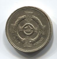 1 фунт 2001 года Великобритания, Кельтский крест