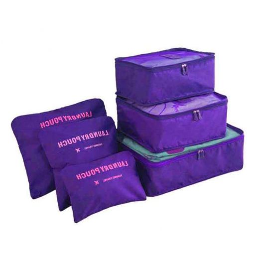 Набор дорожных сумок Laundry Pouch, 6 шт, цвет сиреневый